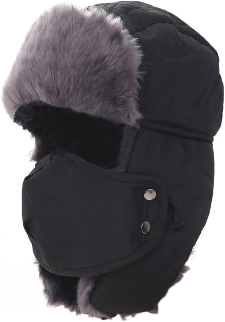 ASWER Trapper Warm Russian Trooper Hat Winter Skiing Cap Women Men Windproof - Image 1